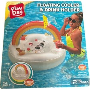 Adult beverage cooler for swimming